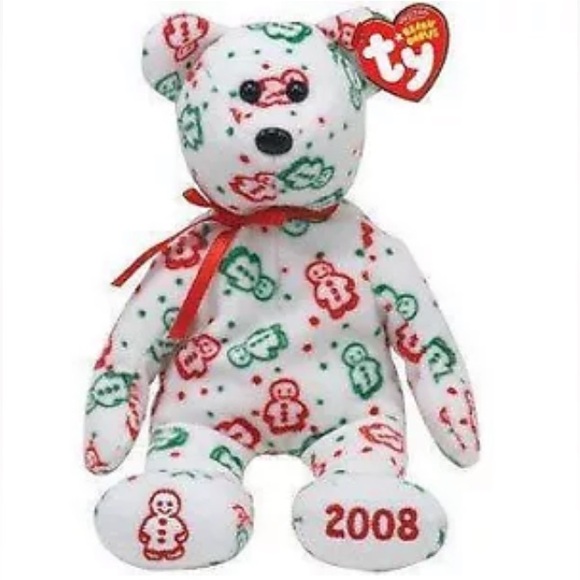 *GINGERSPICE 2008 Hallmark Exclusive Bear,TY Beanie Babies, Embroidered, Rare - Picture 1 of 7